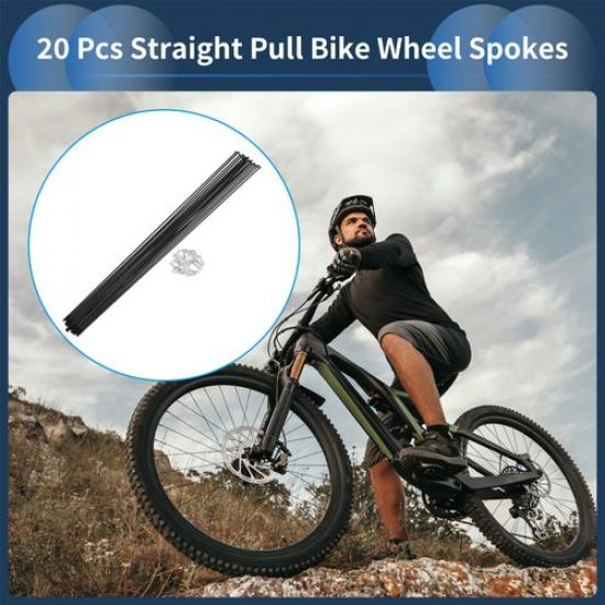 Набор из 20 спиц для велосипеда 14G Straight Pull 305 мм Прямые спицы для велосипедного колеса