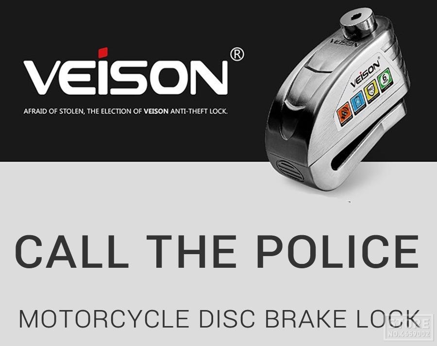 Motorcycle Alarm Lock Waterproof Bike Disc Lock Intelligent Warning 130DB Anti Theft Brake Rotor Padlock Disc Brake Locks