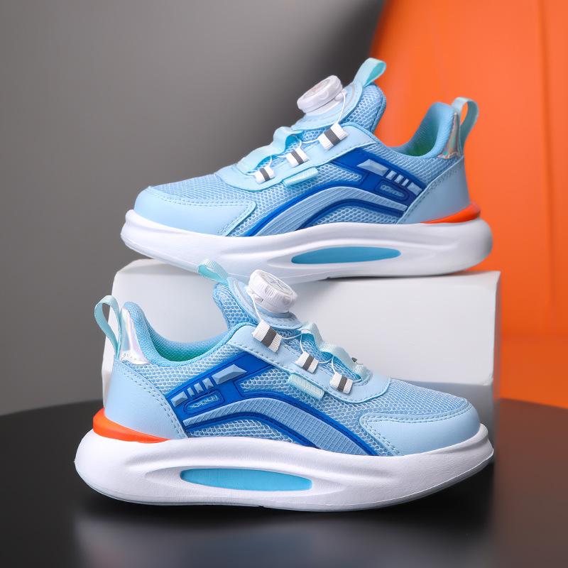 

Легкая доска обувь кроссовки девочки школа вращающаяся пряжка студенты дышащая белая обувь мальчики сетчатые кроссовки кроссовки 28