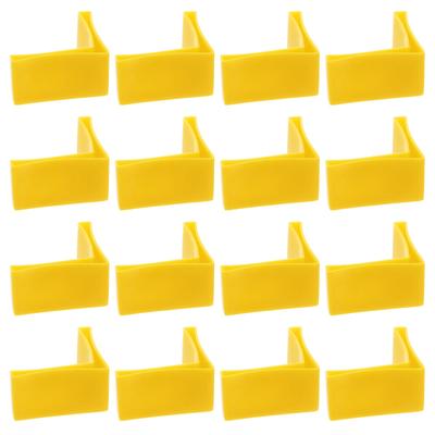 Uxcell 16-Piece L-Shaped Leg Pads, 2" X 2" (50 X 50mm) Furniture Leg Cover Protectors, Yellow Plastic Furniture Angle Iron Caps