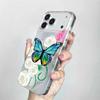Flower Butterfly Large Hole Transparent Phone Case For Apple Iphone Niche Cute Girls Design