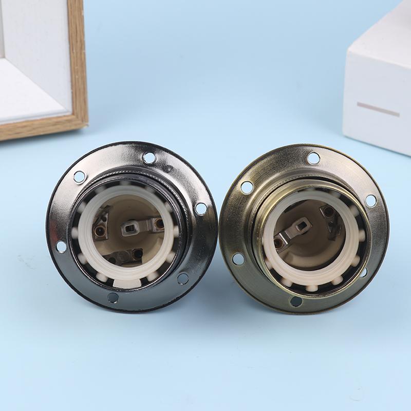 Metal Lamp Holder E27 Polished Vintage Lamp Socket DIY Light Lamp Base Retro Screw Adapter Lampholder For Lighting Fixture