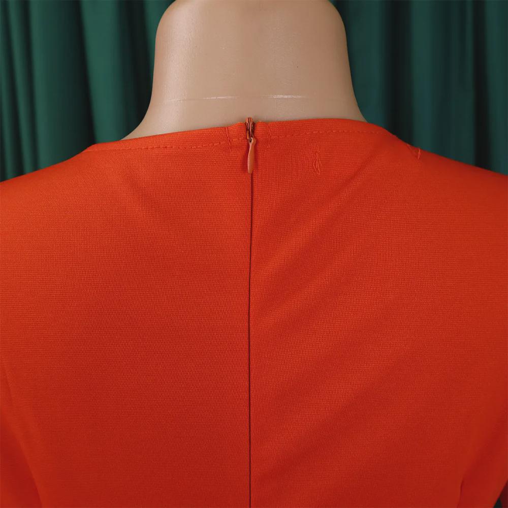 European & American Ruffled V-Neck Pencil Dress - Retro Style, Women's Temperament.