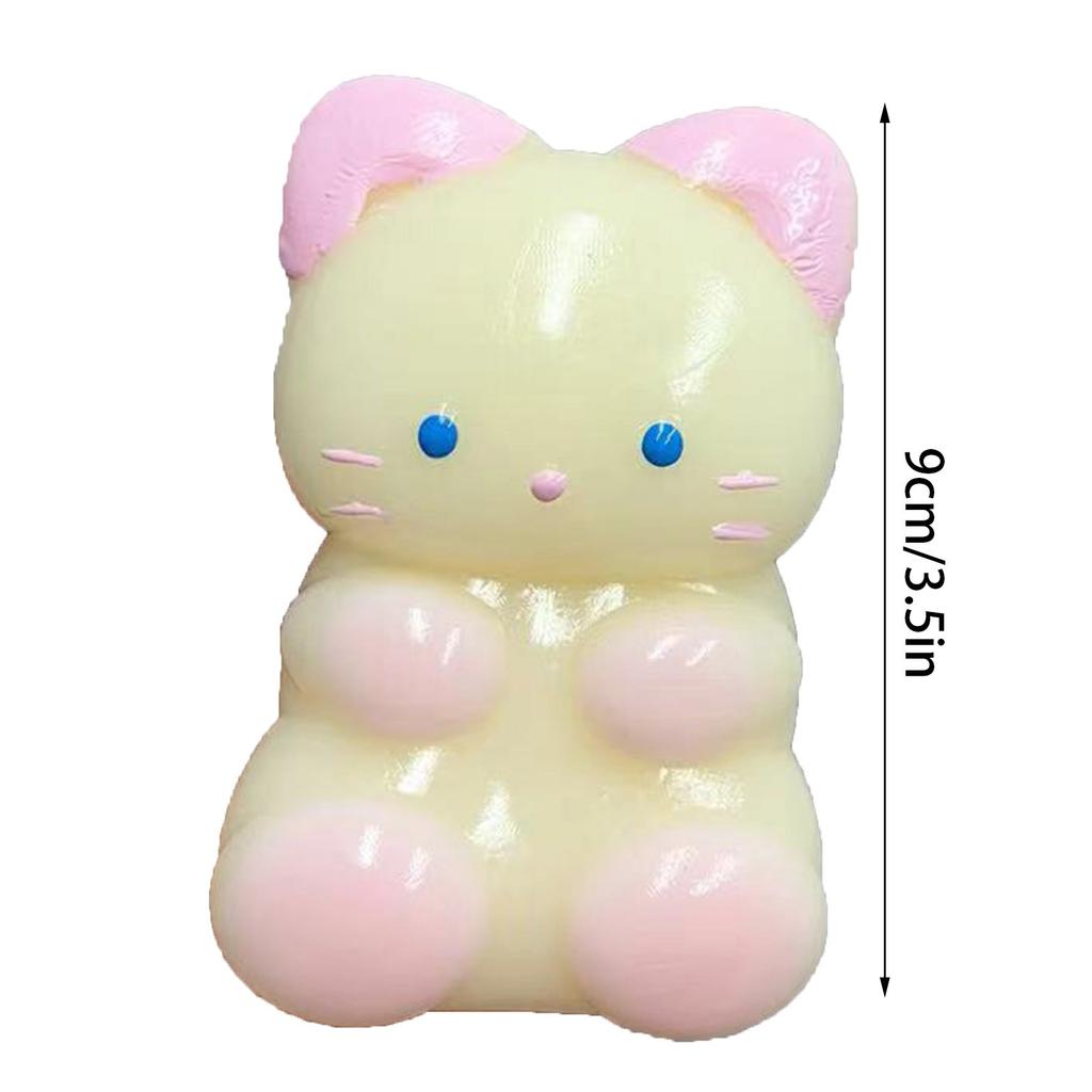 Novelty Funny Cartoon Cat Finger Squeeze Toy Stretchy Stretch Decompression Latex Toys Super Cute Mud Feel Bag Decompression Toy