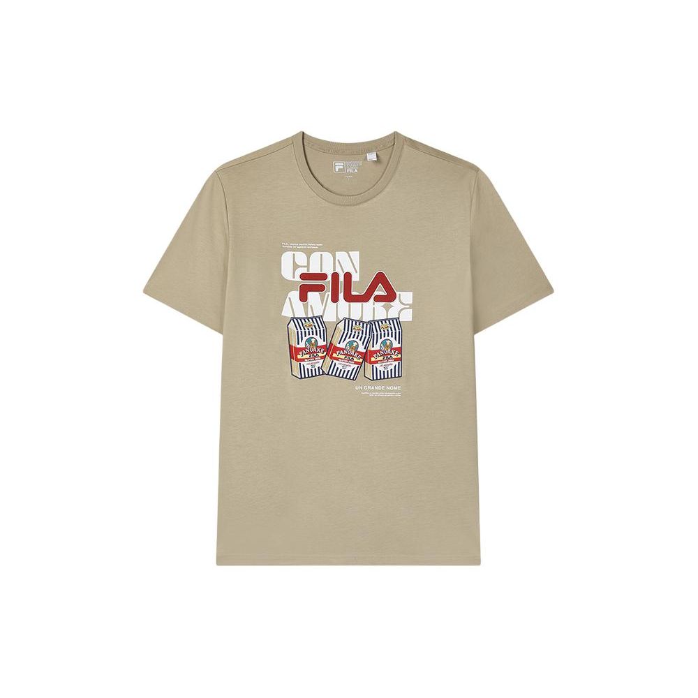 

FILA SS24 Fun Embroidery Comfortable Breathable Simple Casual Sports Crew Neck Short Sleeve T-Shirt Men Tops Gongxiang F11M429101F-LK XL