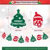 Santa Claus Christmas Bunting: Hanging Ornaments for Shop Window and Scene Decoration