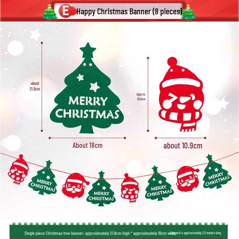 Santa Claus Christmas Bunting: Hanging Ornaments for Shop Window and Scene Decoration