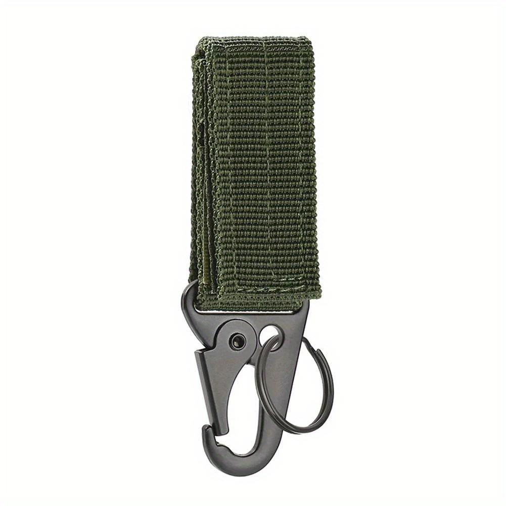 4Pcs Multifunction Tactical Hanging Buckles Nylon Webbing Belt Triangle Buckle Climbing Tool Accessory Carabiner Keychain.