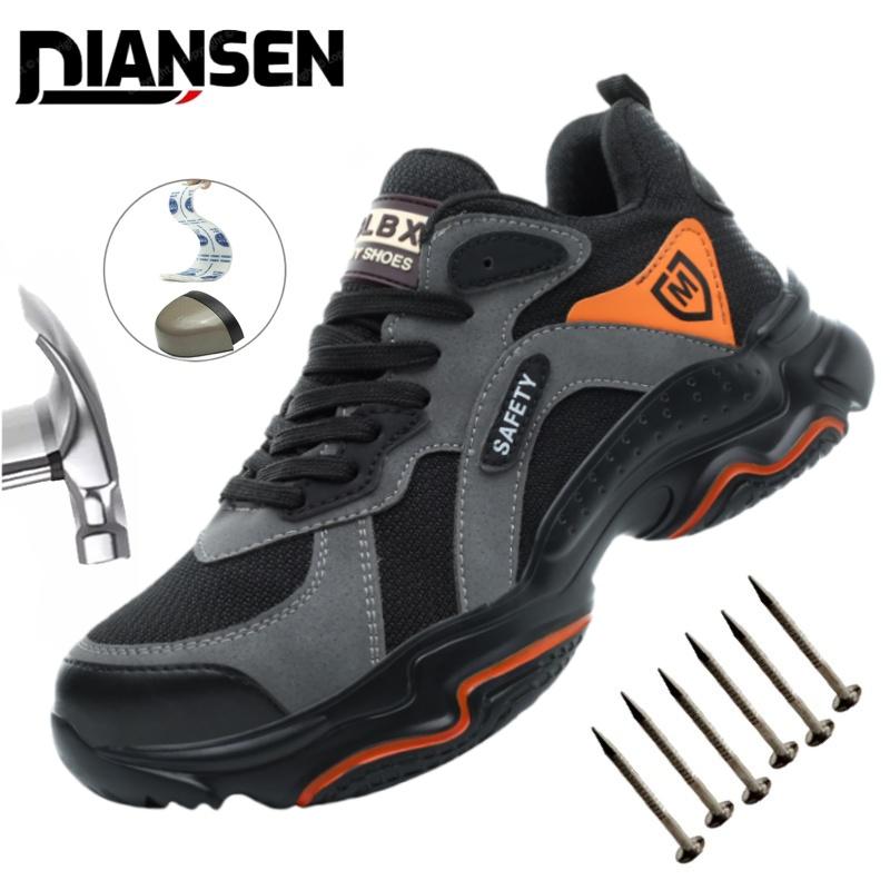 Work Safety Shoes Breathable Men Work Protective Sneakers Anti-Puncture Work Shoes Male Steel Toe Outside Sport Shoes