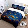 Golden fish on blue. Bedding sets Duvet cover sets Duvet covers Pillowcases(1*Duvet Cover 2*Pillowcases without duvet insert)