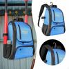 Baseball Backpack Bag with Fence Hooks Double Shoulder Strap Ball Compartment Polyester for Everyday