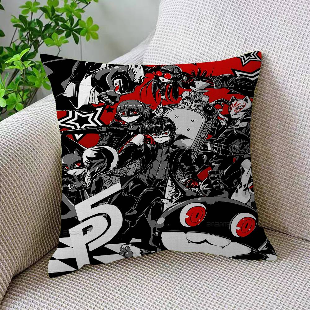Hot Video Game Persona 5 Gaming Pillow Gifts Home Office Furnishings Bedroom Sofa Car Cushion Cover Case 45x45cm