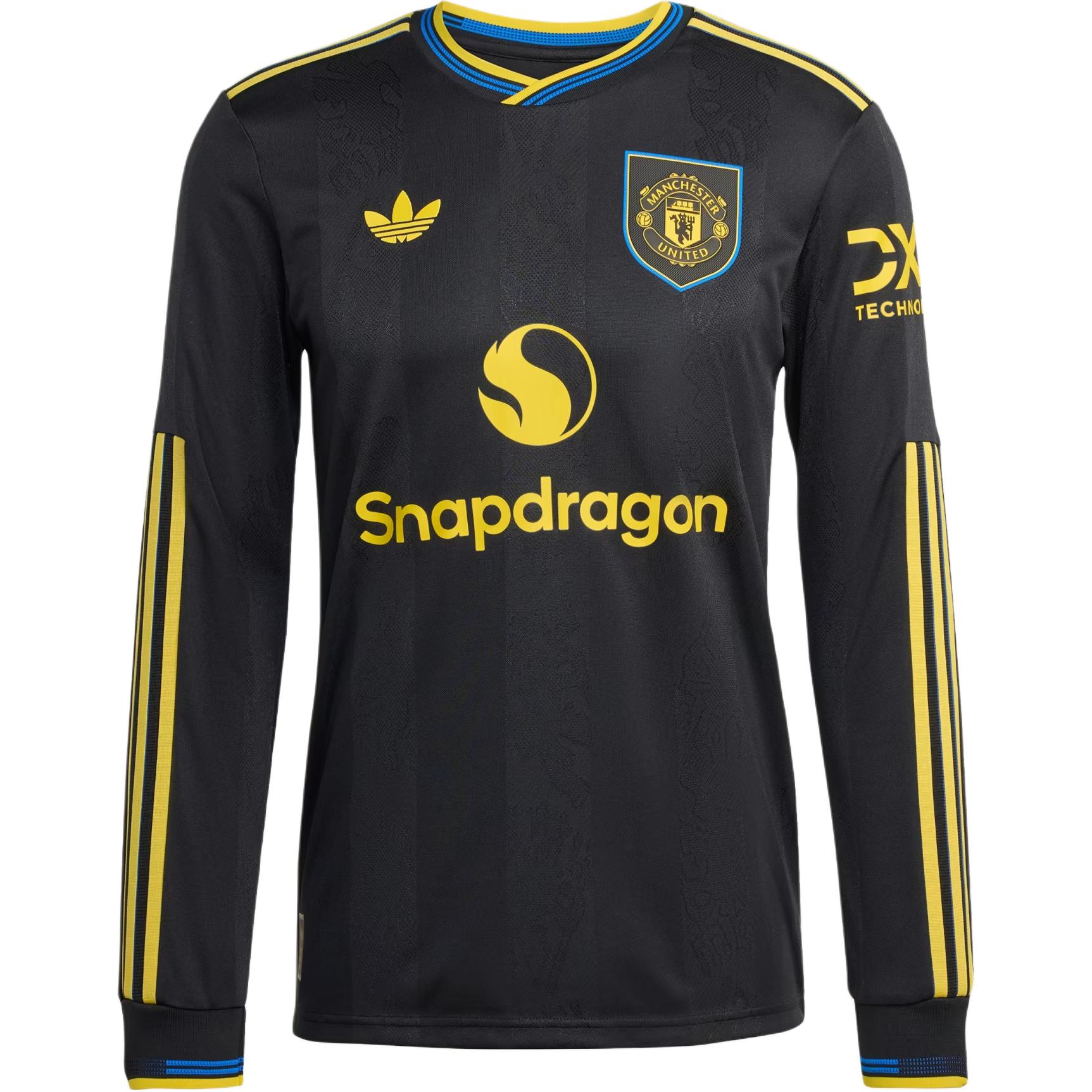 Adidas Free Shipping With AdiClub Manchester United 25/26 Long Sleeve Third Authentic Jersey JP3040 4XL