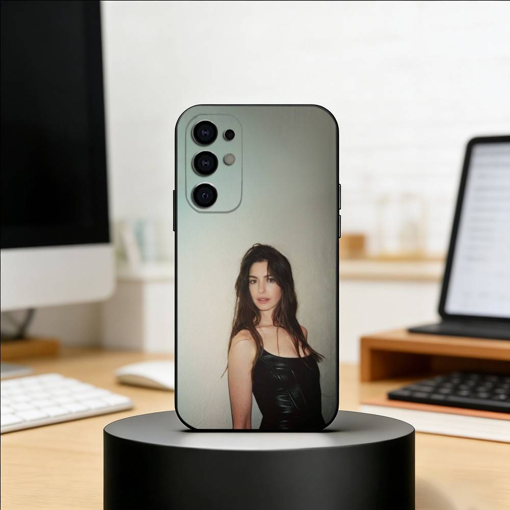 Actor A-Anne Hathaway Phone Case For Samsung S25,S24,S21,S22,S23,S30,Ultra,S20,Plus,Fe,Soft Silicone Black Cover
