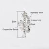 Sparkling Zircon Belly Button Rings Butterfly Heart Navel Piercing Ring For Women Body Jewelry Accessories