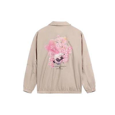 Li-Ning Jachetă Lejeră Casual Seria Sakura SS22 Floral Botanic Jachetă Unisex Cașmir-Gri AFDS943-4
