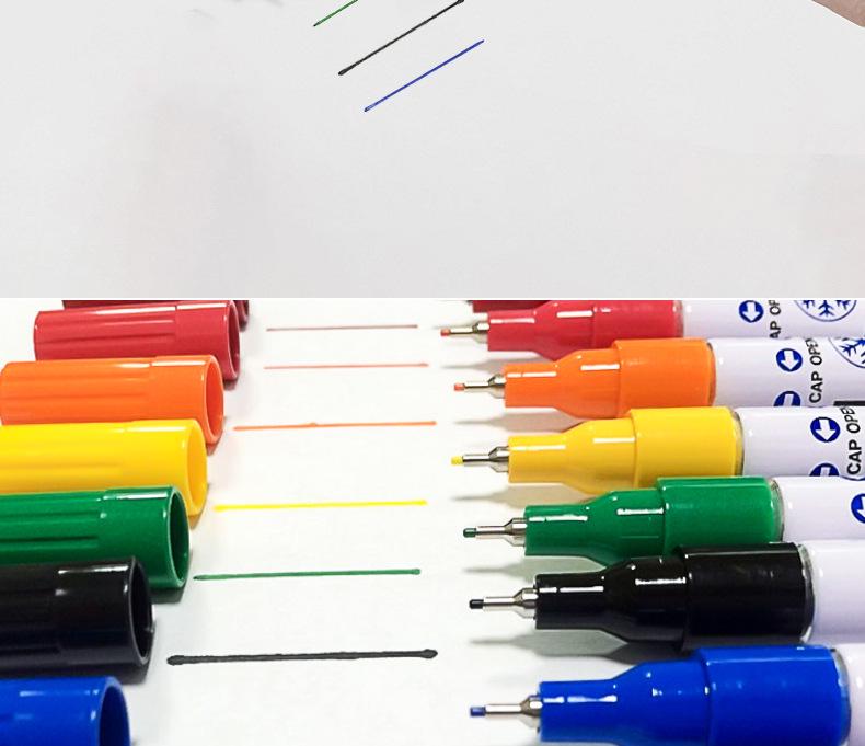 Snowman Fine Needle Tip Paint Marker - Black & White, Low Halogen, Eco-Friendly, EFWP-12