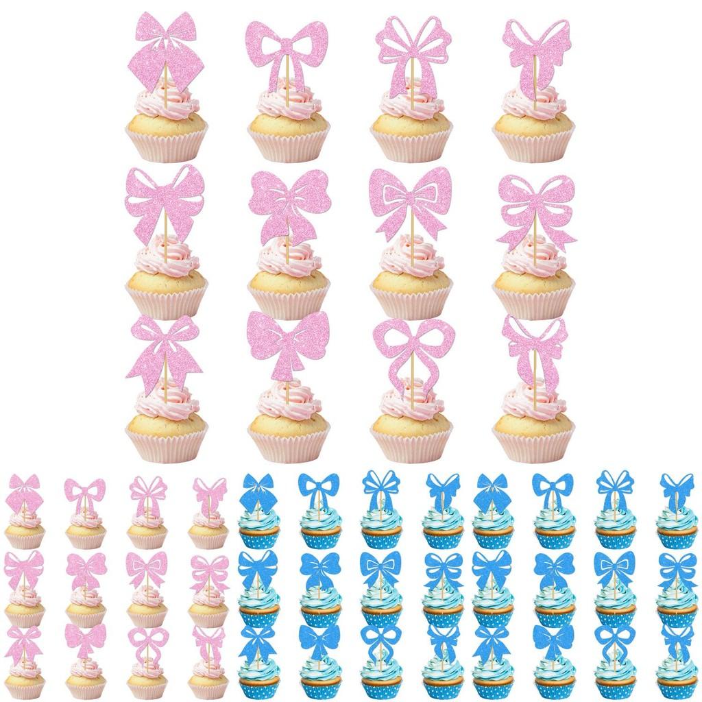 Wedding Centerpiece Party Decor With Glitter Paper Bows And Flags For Elegant Events