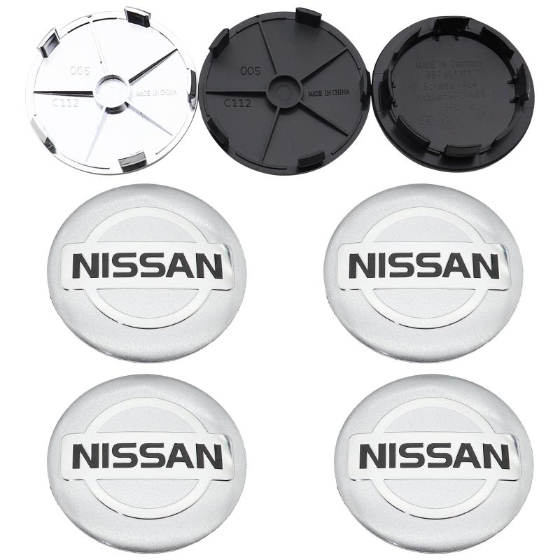 Para Nissan ArR44uds 3D 65mm 68mm Emblema de coche con logo Nissan Tapacubos Central de Rueda accesorios de estilo pegatina cubiertas a prueba de polvo para llanta de coche