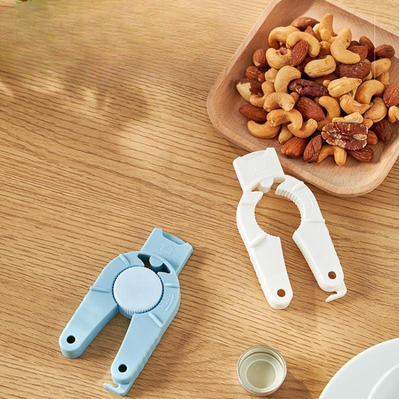 2pcs Ergonomic Multi-Purpose Bottle & Can Opener for Frail Hands, Seniors & Rheumatoid Arthritis - Swivel Base, Pull Tab Opener