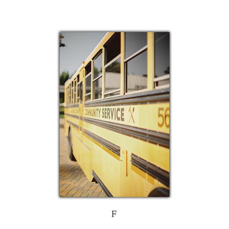 Wandkunst Leinwand Malerei Zitrone Chrysantheme Sonnenblume Zug Türen Fenster Nostalgisches Dorf Poster und Drucke Bilder Dekor