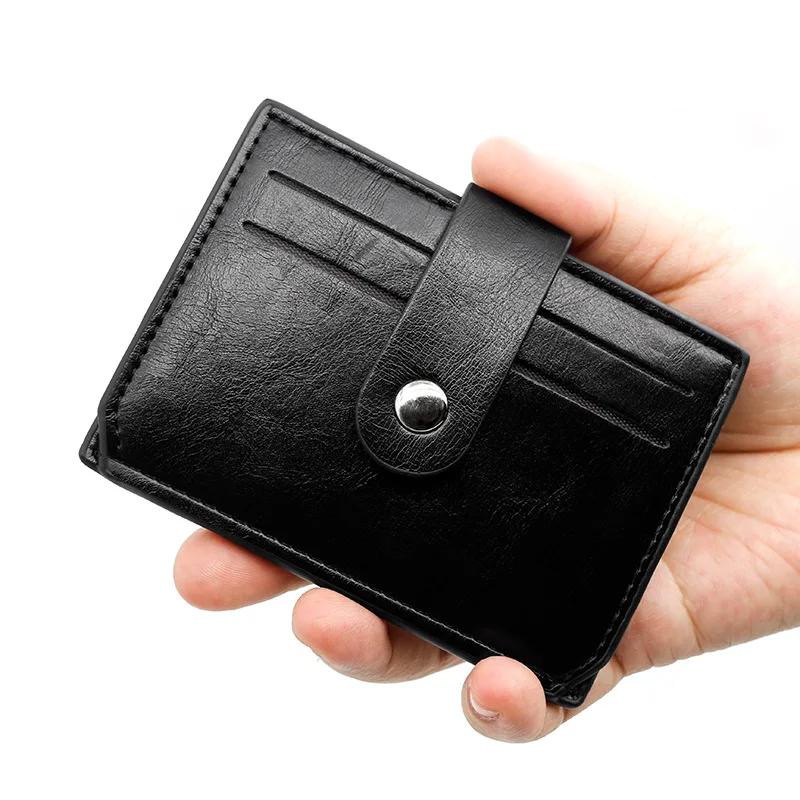 Luxury Small Men'S Credit Id Card Holder Wallet Male Slim Leather Wallet With Coin Pocket Brand Designer Purse For Men Women