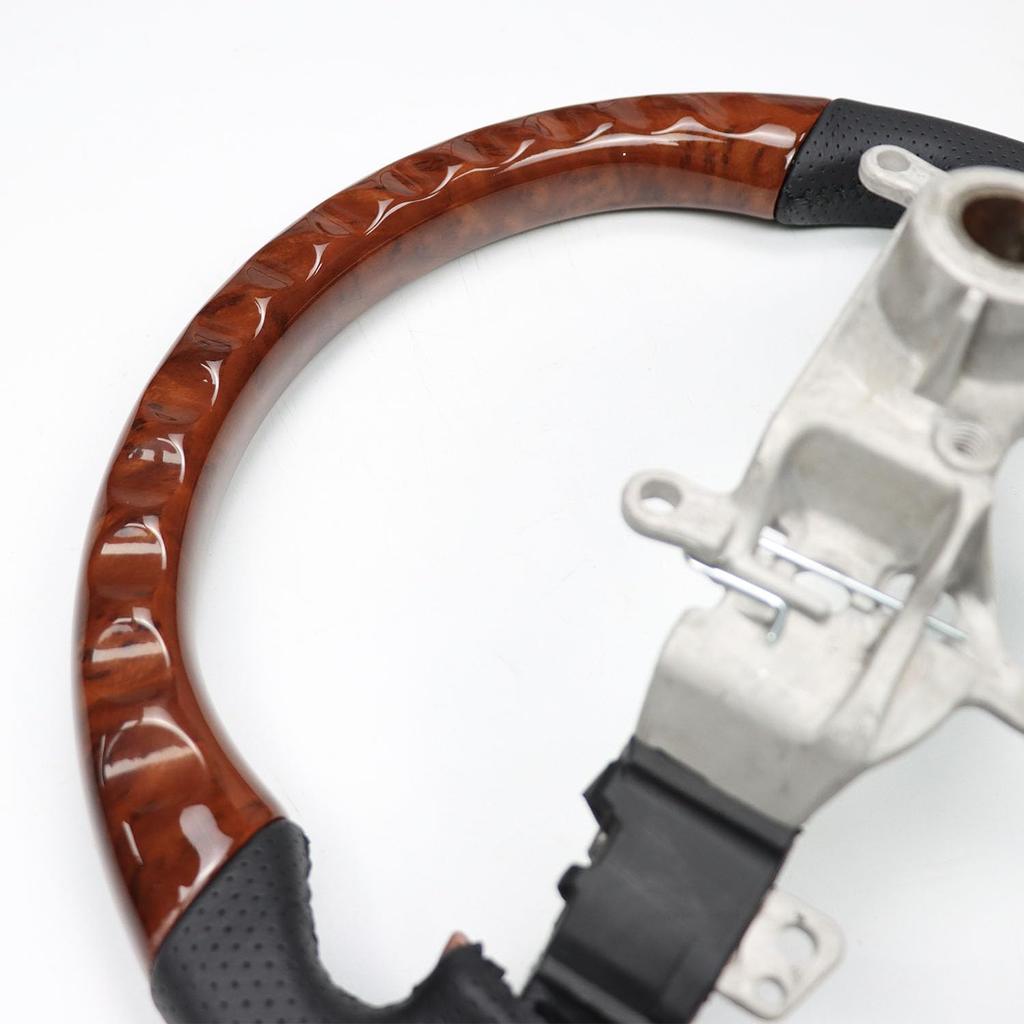 New Suzuki Jimny 4th Generation Steering Wheel Jimny Sierra Nomad Genuine Replacement Interior Custom Design Wood with Black (JB64, JB74, JC74) -