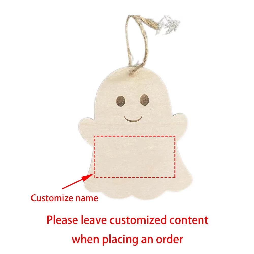 

Персонализированный гравированный жетон с именем привидения на Хэллоуин, памятный подарок на первый Хэллоуин малыша, украшение для вечеринки, бирка для корзины «Бу» на детский праздник 5pcs 6.8x8cm