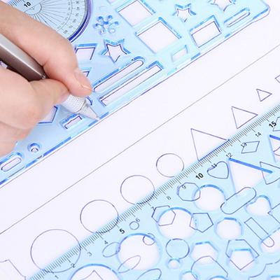 Kontor Rita Linjal Mall Linjaler Matematisk Geometri Vågig Linje Linjal Ritmaterial