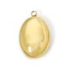 1pc 304 Stainless Steel Charms 3D Oval Rectangle Small Pendant 14K Gold Plated Necklace Charm for Jewelry Making Women Findings