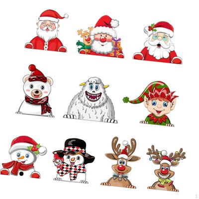 10 Pieces Christmas Car Window Decals Windshield Stickers Waterproof Clings for