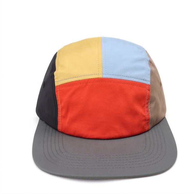 Best Selling Flat Brim Waterproof Quick Dry Nylon Plain Men Print Embroidery logo Camp Unstructured 5 Panel Hat
