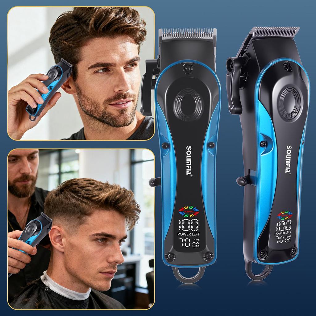 Solimpia Elektrischer Haarschneider Salon Professionell Intelligente Klinge Mikro-Einstellung Pompadour Carving Trimmer