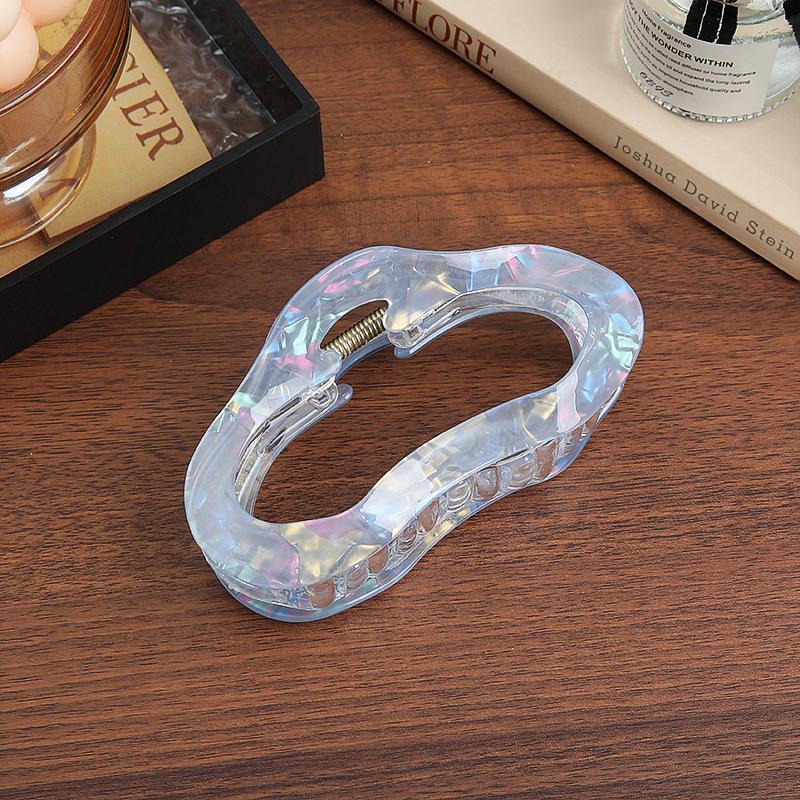 Simple Cloud~ Grab Clip High-End Temperament Hairpin Temperament Back Head Plate Hairpin Sweet Hollow Hair Grab Accessories