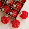 9pcs 8cm Christmas Hanging Balls Glitter Xmas Tree Ornaments  Home New Year Festival Gift
