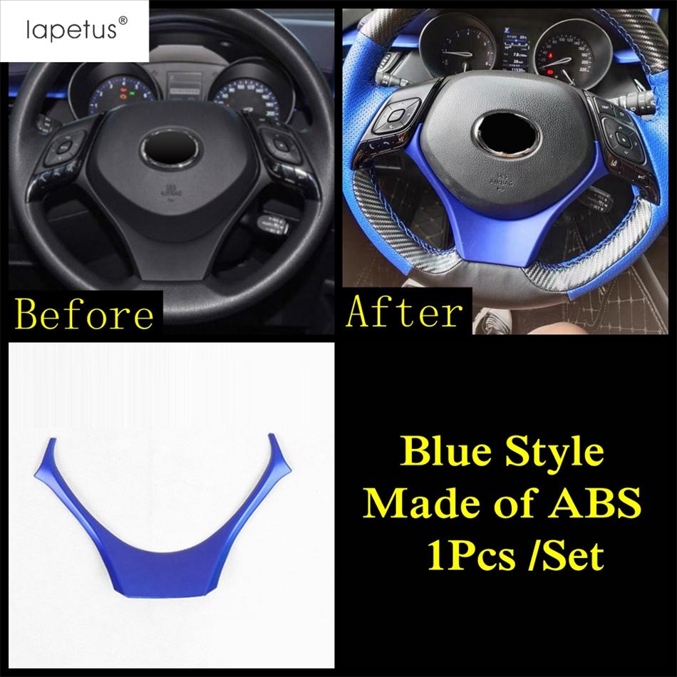 Head Light Lamp Handle Bowl Shift Gear Knob Steering Wheel Cover Trim For Toyota C-HR CHR 2016 - Blue Accessories Interior