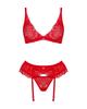 Obsessive - Delicate Lace Red Chilisa Set XL/2XL