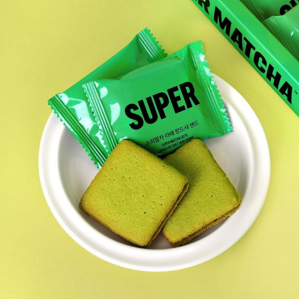 [Super Matcha] Langue De Chat Zandkoekje (Latte&Aardbei)