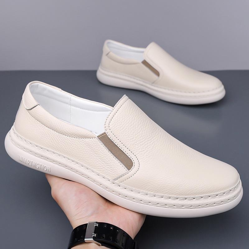 Casual Shoes Men's New First-layer Cowhide Foot Cover Men's Leather Shoes Versatile Simple Leather Men's Shoes
