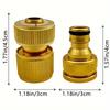 6/12 Stück EU-Standard Aluminium Gartenschlauch-Verbinder-Set - 1/2'' Schnellkupplung + 1/2'' & 3/4'' Wasserhahnanschluss für 13-16mm Rohre