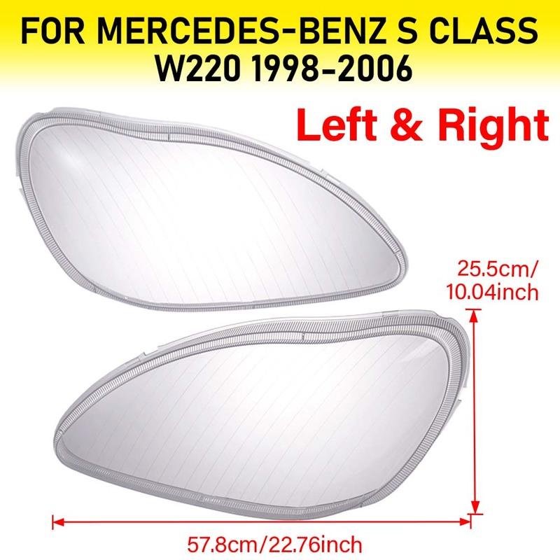 1/2PCS Car Headlight Car Cover, For Mercedes-Benz W220 1998-2006 S-Class Headlight Shell Mercedes-Benz S600 S500 S350 Lampshade
