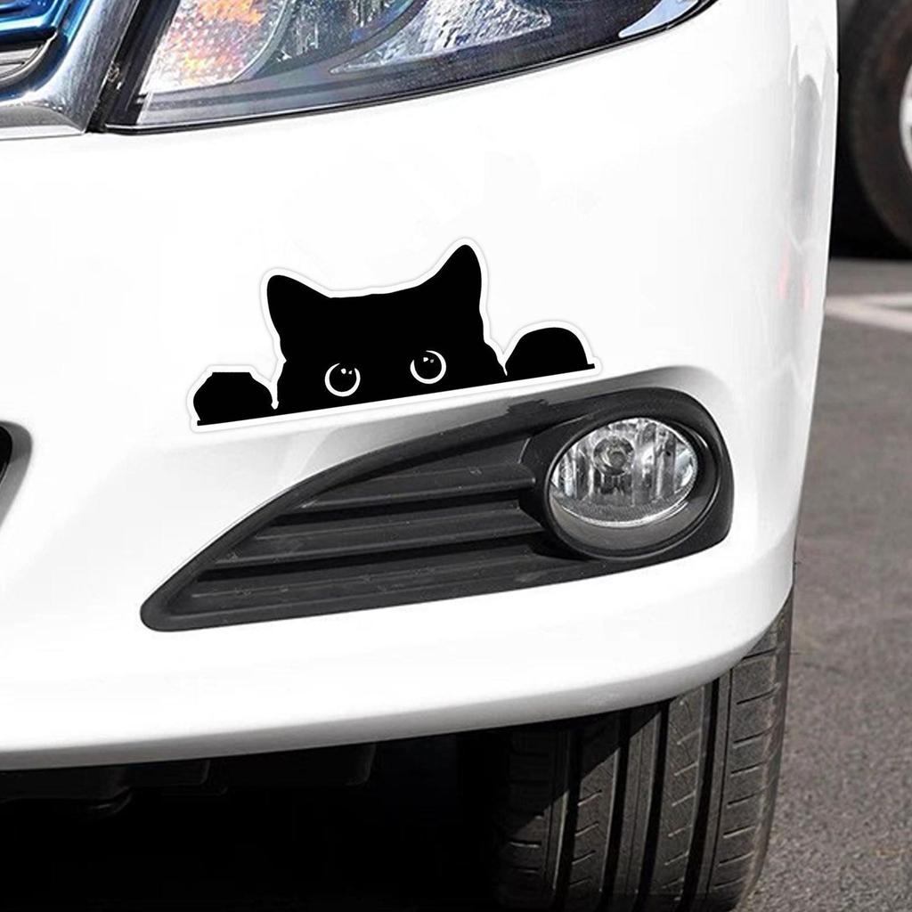 Vinyl Car Sticker Waterproof Styling Cover for Car Decoration Adorable Poor Cat Design with Big Eyes Decals Stickers  for Car