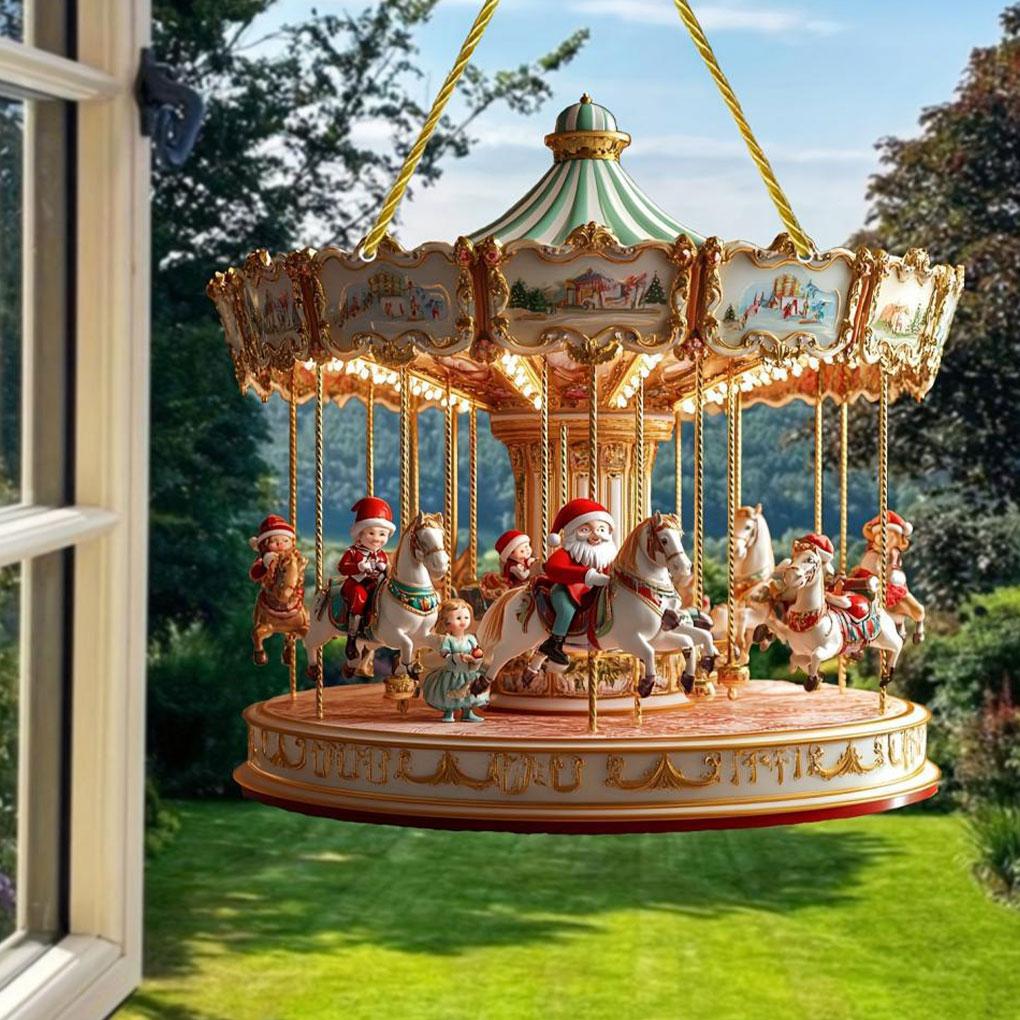 Weihnachts-Karussell-Ornament Exquisite und langlebige Weihnachtsdekoration Weihnachtsornamente für Heimregale