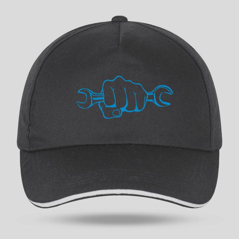 New Unisex Women Fashion Mechanic Holding A Wrench Funny Baseball Caps for Hip Hop Cotton Trucker Cap Bone Dad Hats