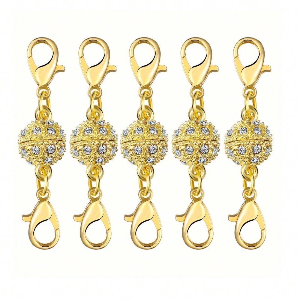 5pcs Portable Alloy Jewelry Clasps Delicate Rust-proof Bracelets Clasps Universal Jewelry Findings DIY Crafts