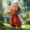 Inuyasha Anime Figure Red Kimono Standing Pose Statue Desktop Ornament Collectible Model Gift Periphery Decoration Trendy Toy