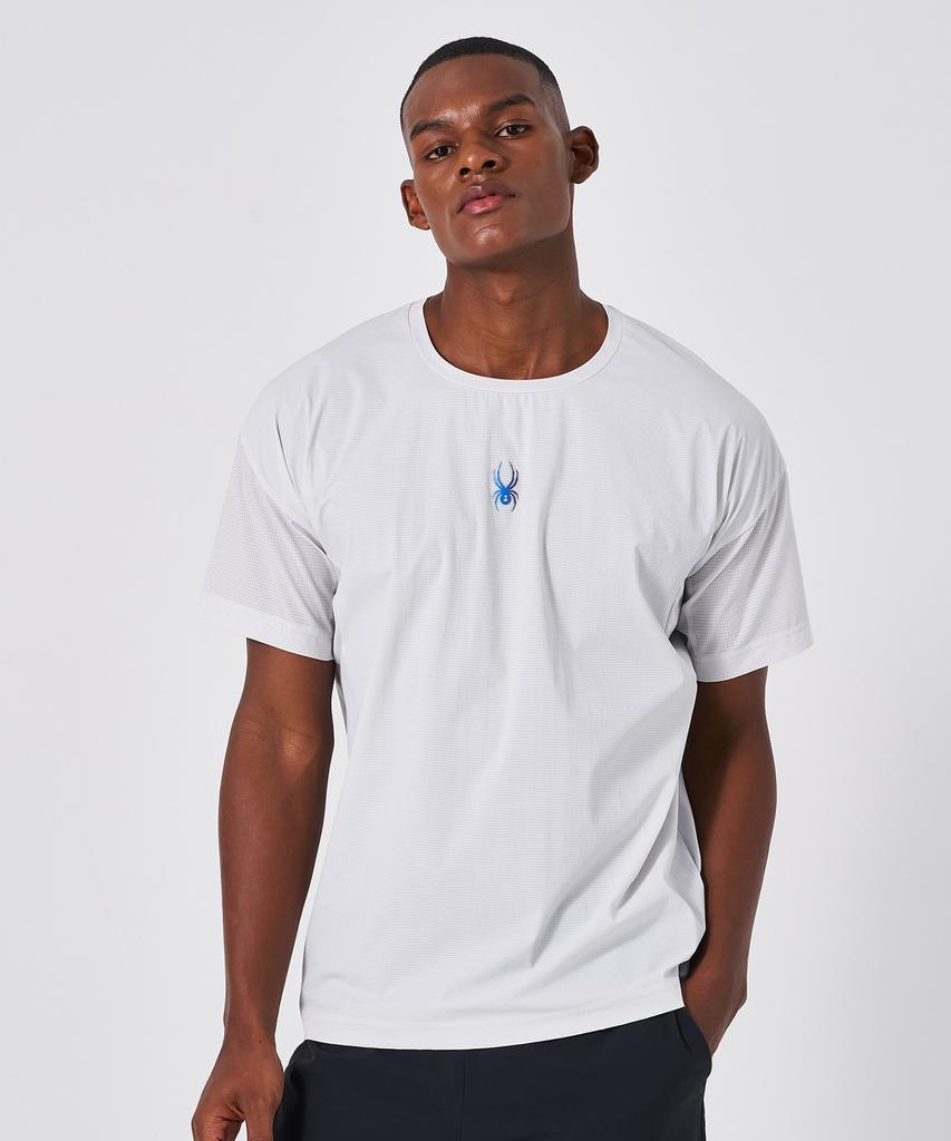 SPYDER Men'S Hybrid Running Woven Seersker T-Shirt Spkmcnrs231Mlgr