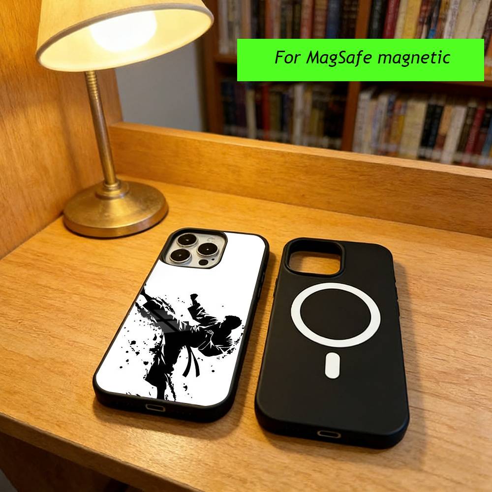 H-Handsome Taekwondo Sports Phone Case For iPhone17,16,15,14,13,12,11 Plus,Pro Magnetic For Magsafe Wireless Charging