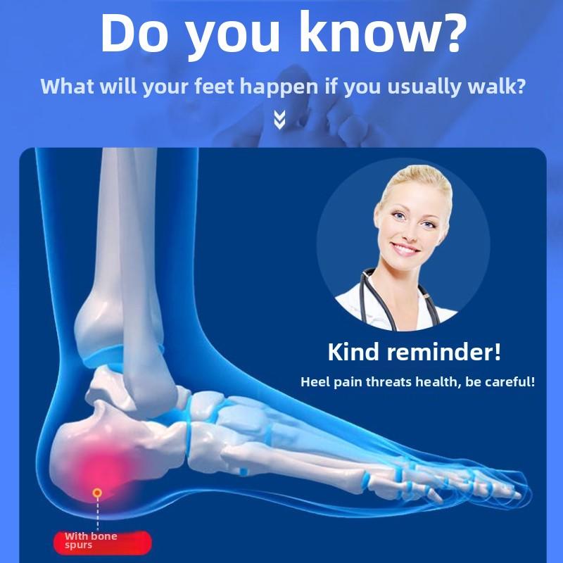 Soft Silicone Gel Insoles for Heel Spurs Pain Relief Foot Cushion Foot Massager Care Heel Cups Shoe Pad Height Insoles