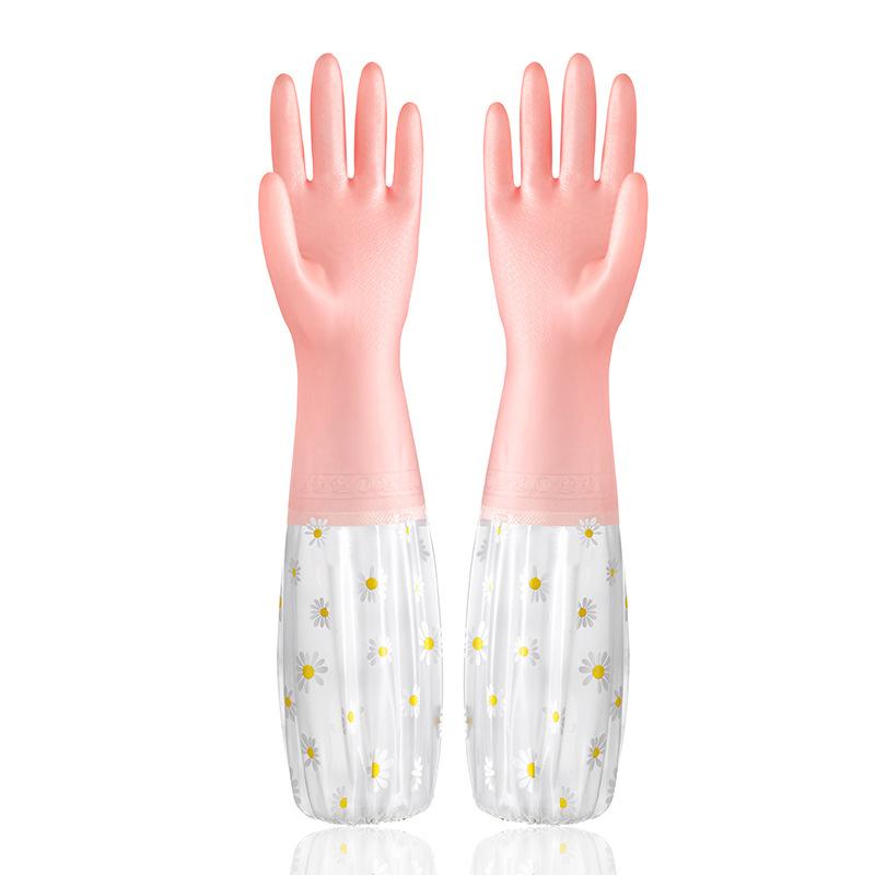 1 Pair Of Thermal Dishwashing Gloves Thick And Durable Waterproof Non-slip Practical Household Product